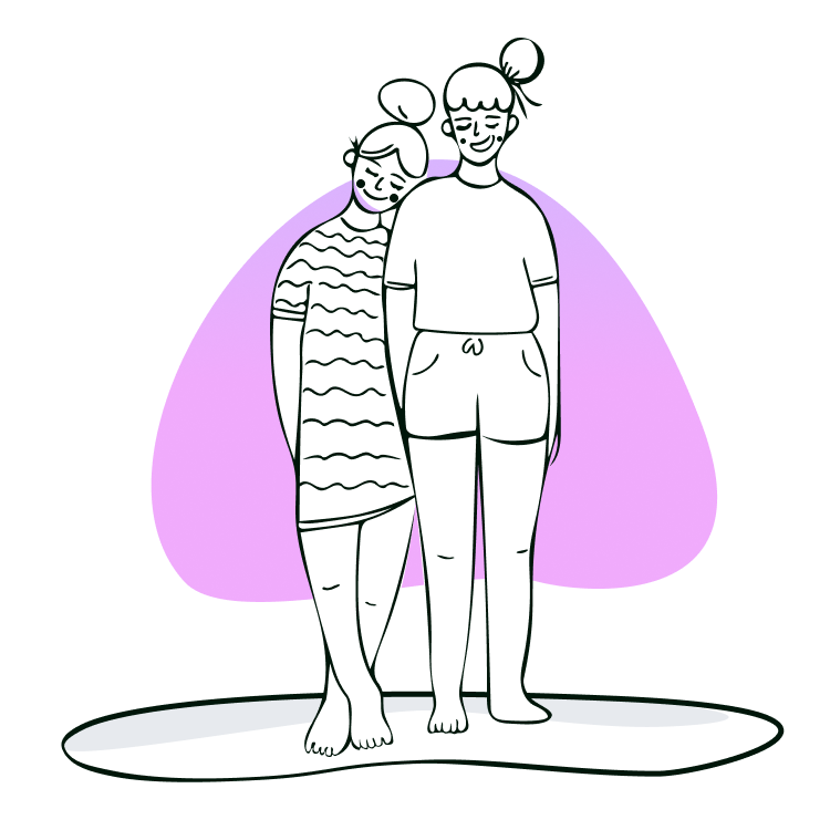 Vylo illustration, friends together