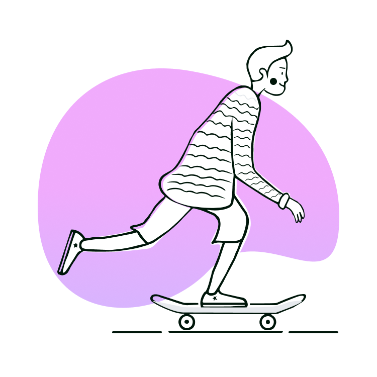 Vylo illustration, person running